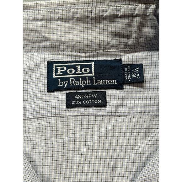 Polo By Ralph Lauren Mens XL 16 1/2 Andrew Purple Plaid Long Sleeve Button Up - Picture 1 of 8